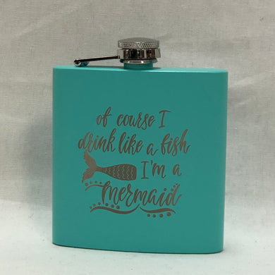 Drink Like a Fish - 6oz Stainless Flask