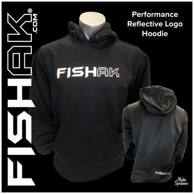 FISH AK - Reflective Logo Performance Hoodie