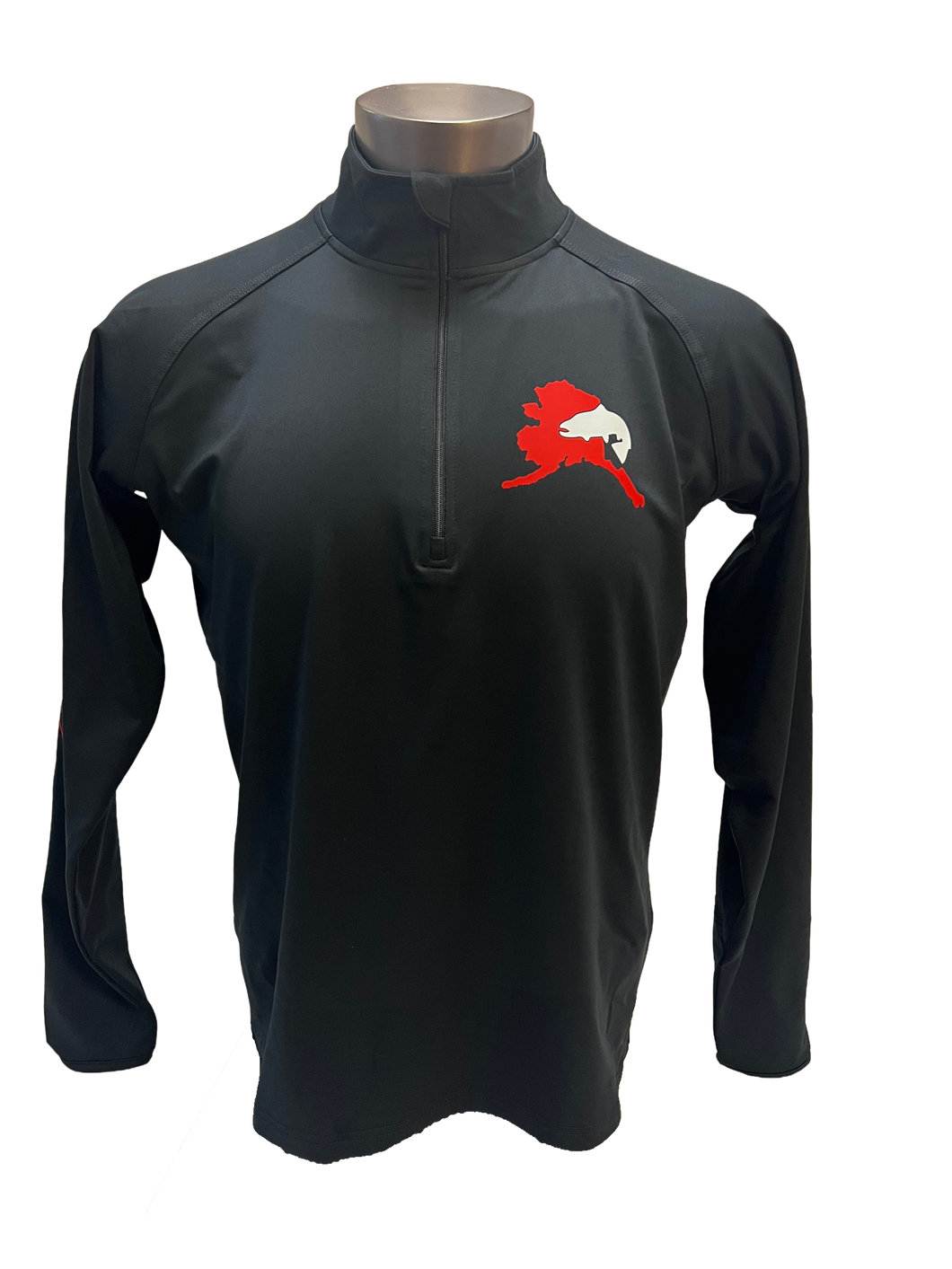 Fish AK Graphic Logo - Stretch 1/4-Zip Pullover - Unisex Adult