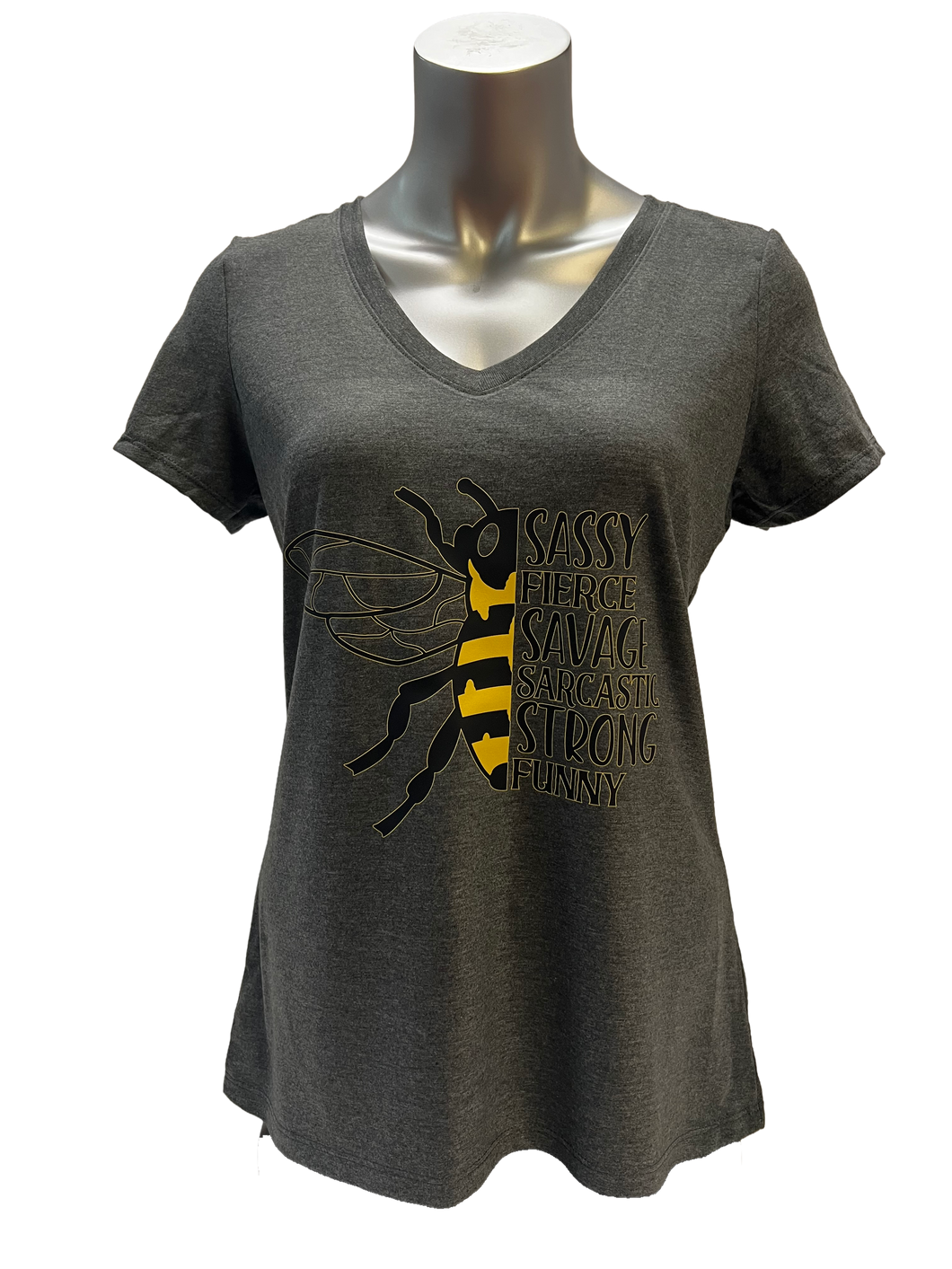 Bee Sassy - Ladies V-Neck Tri-Blend T-Shirt