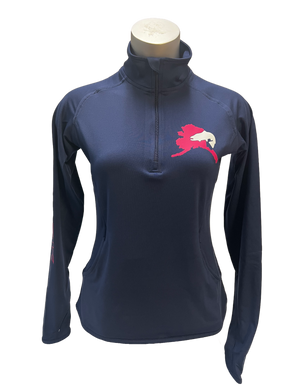 Fish AK Graphic Logo - Stretch 1/4-Zip Pullover - Adult Womens