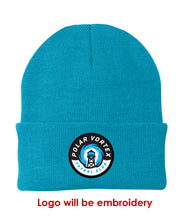 Load image into Gallery viewer, Polar Vortex - Neon Blue - Knit Beanie