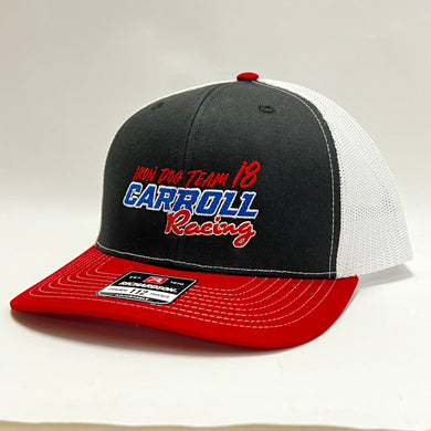 Team 18 - Carroll Racing - Trucker Hat - Red/White/Black