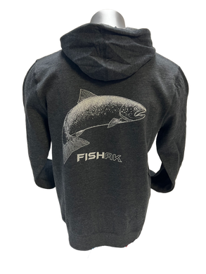 Fish AK - Species Series - King Salmon - Lightweight Fleece Hoodie - Unisex