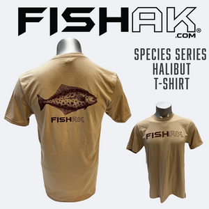 Fish AK - Species Collection - Halibut - Adult T-Shirt - TriBlend
