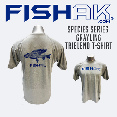 Fish AK - Grayling - Species Series - Tri-Blend Adult T-Shirt