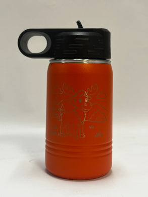 Cute Moose - 12oz Water Bottle - Kids