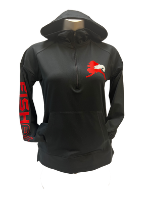 Fish AK Graphic Logo - Women's Sport-Wick® Stretch 1/2-Zip Hoodie