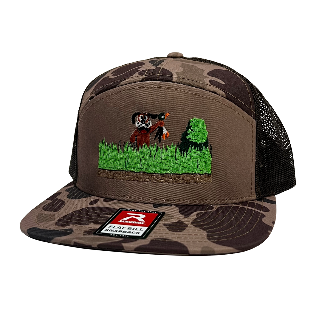 Duck Hunt - Duck Camo 7 Panel Flat Bill Truck