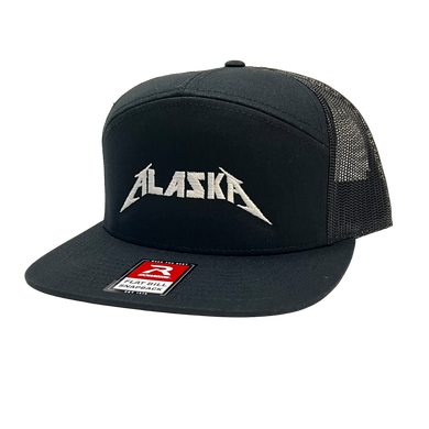 Alaska Rocks - 7 Panel Trucker - Flat Bill Hat