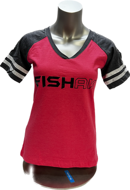 FISH AK - Ladies Jersey V-Neck T-Shirt (Limited Run)* (SALE)