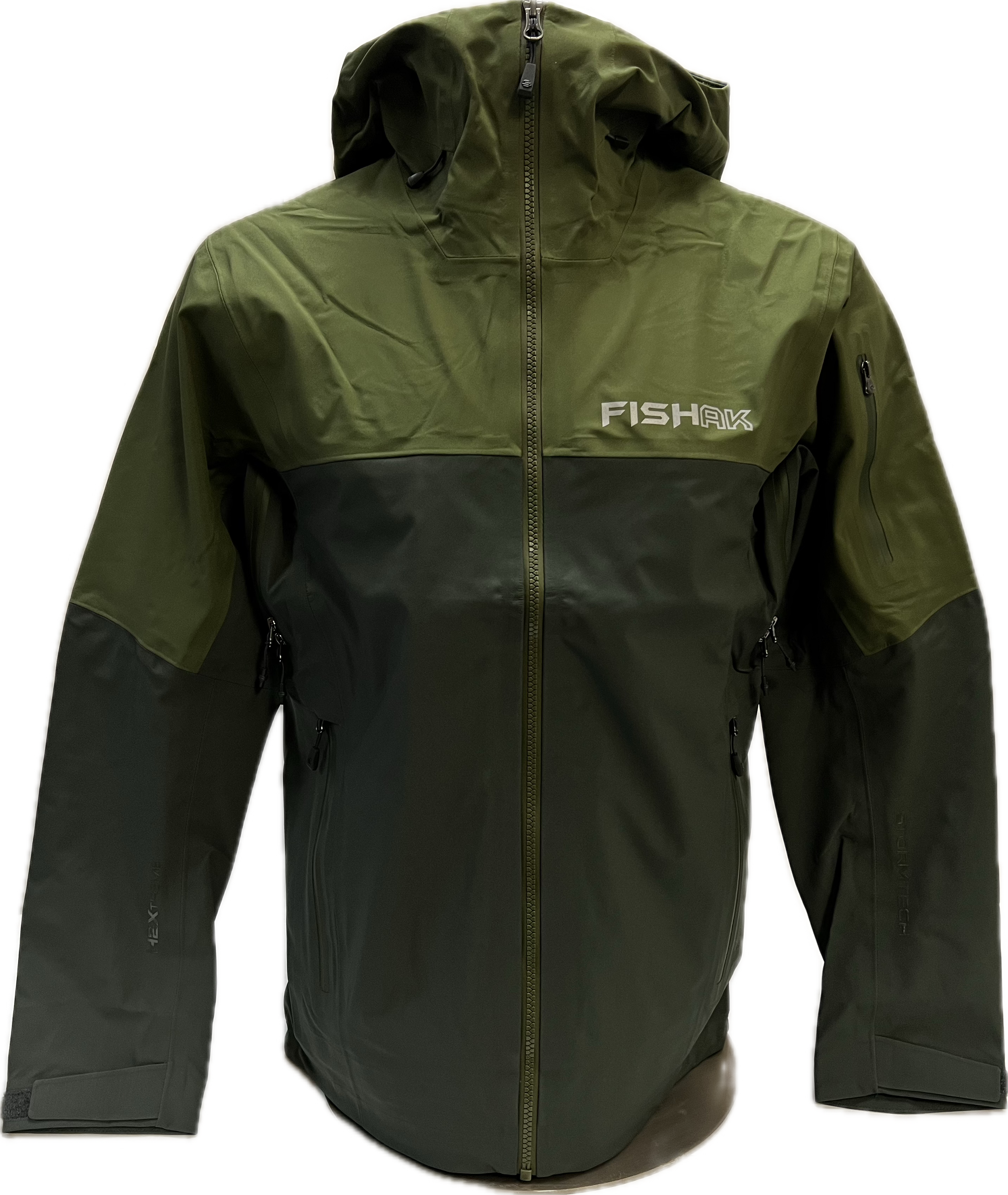 FISH AK - Vertex Stormshell Rain Jacket - Olive Green