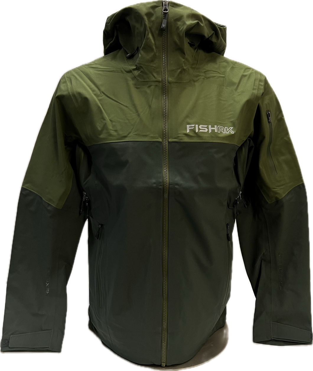 FISH AK - Stormshell Rain Jacket - Olive Green