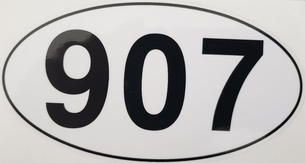 907 Oval - Sticker
