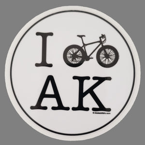 I Bike AK - Sticker
