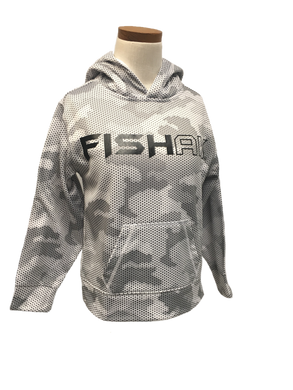 Fish AK - Hex Camo - Youth Performance Hoodie