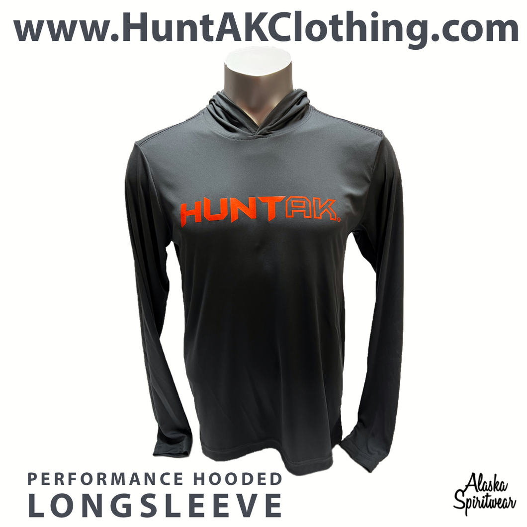 HUNT AK - Performance Hooded Long Sleeve T-Shirt