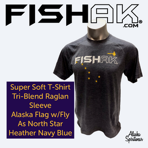 FISH AK Big Dipper with Fly - T-Shirt - TriBlend – Alaska