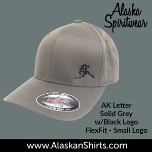 AK Letter (Small Logo) - Flex Fit - Solid Back- Hats