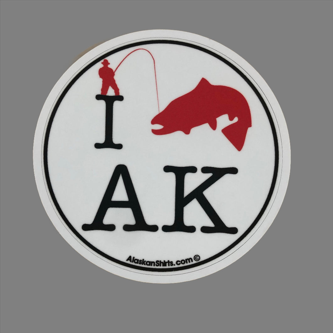 I Fish AK - Sticker