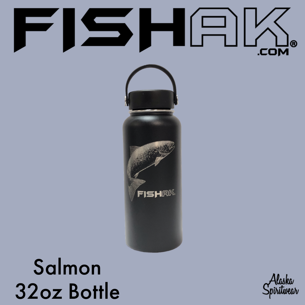 FISH AK - Salmon - 32oz Stainless Water Bottle