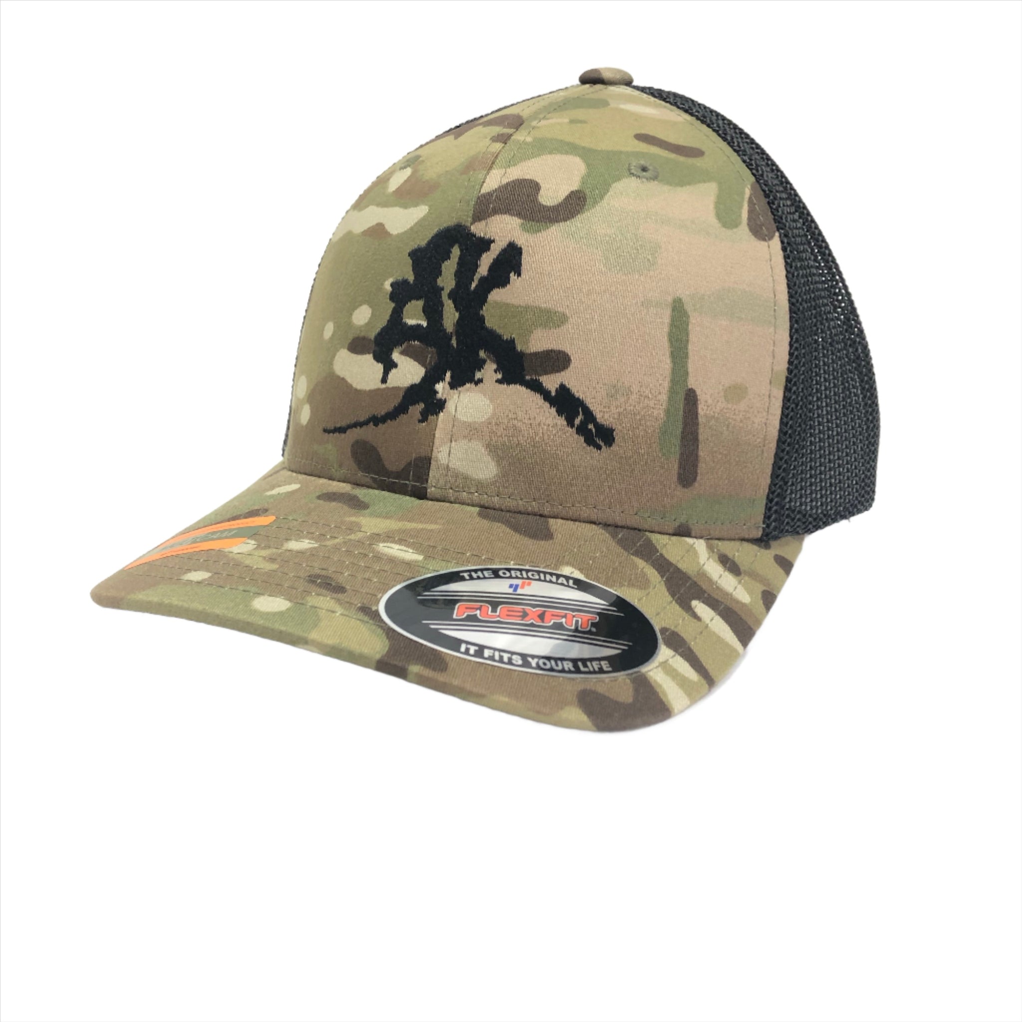 Letter - Flex - FishAK – Hats AK Alaska Back- Logo) (Big - Fit Mesh Spiritwear, LLC