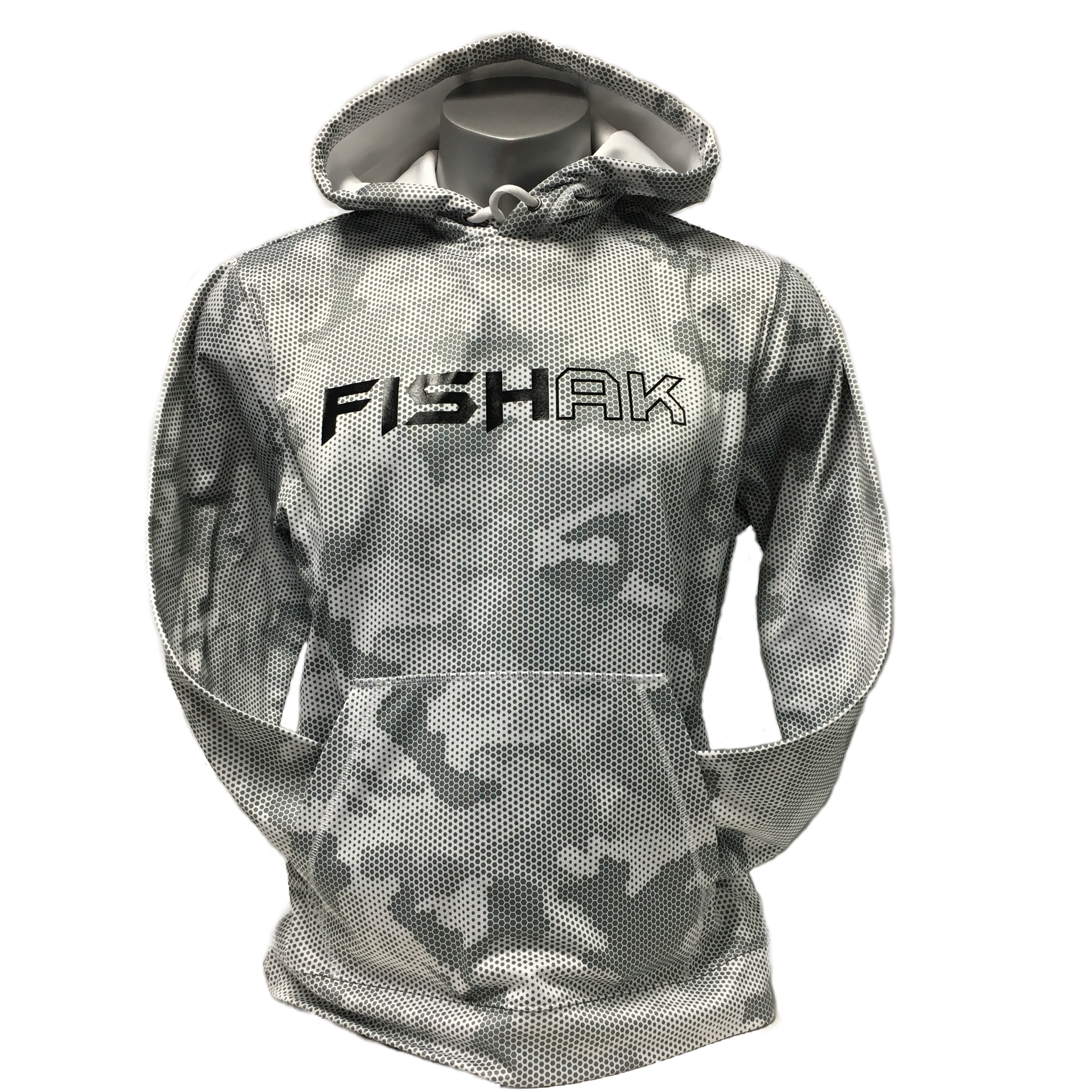 Fish AK - Hex Camo - Adult Performance Hoodie