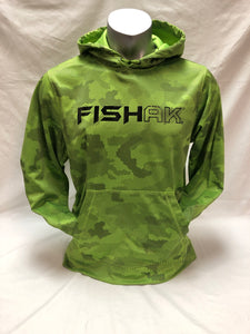 Fish AK - Hex Camo - Adult Performance Hoodie