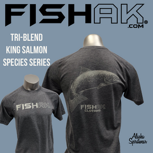 Fish AK - Species Collection - Salmon - T-Shirt - TriBlend