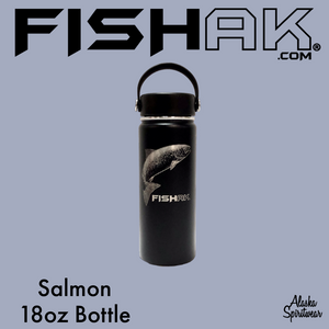 FISH AK - Salmon - 18oz Stainless Water Bottle