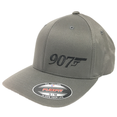 907 Gun (Small Logo) - Flex Fit Hat - Solid Back