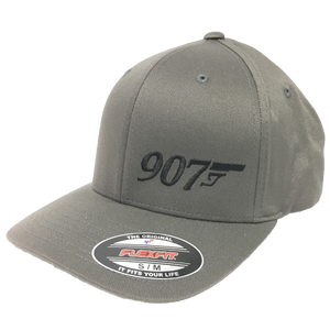 907 Gun (Small Logo) - Flex Fit Hat - Solid Back