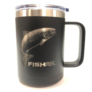 FISH AK - Salmon - 15oz Stainless Camp Mug