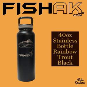 Fish AK - Rainbow Trout - 40oz Stainless Water Bottle
