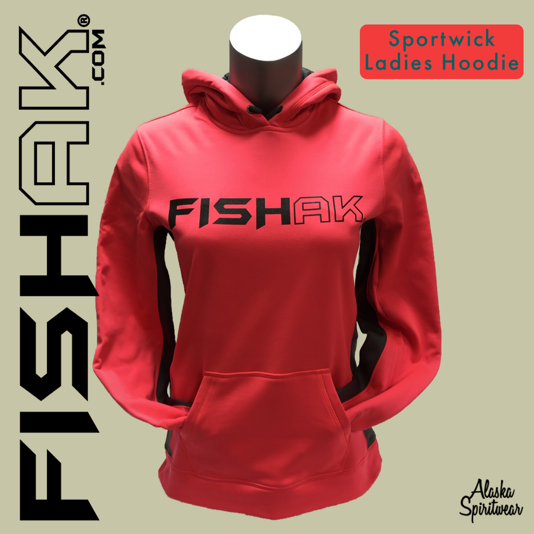 FISH AK - Ladies Sport-Wick Hoodie (SD)