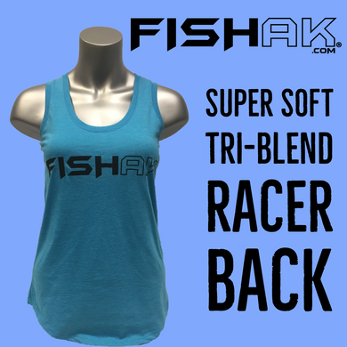 Fish AK - Triblend Razor Back - Tank Top - Ladies