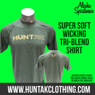 HUNT AK - Moose Skull - T-Shirt - TriBlend