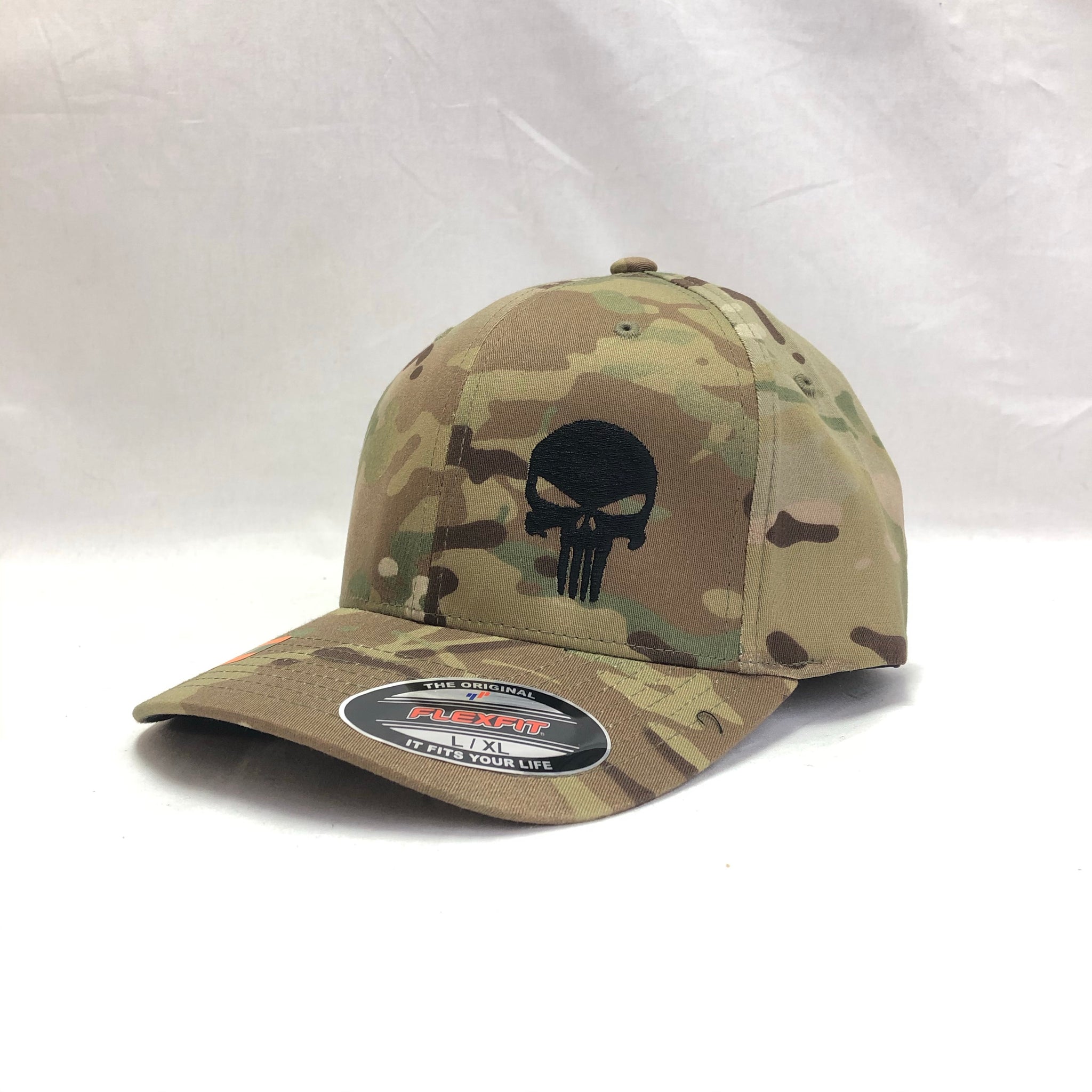 Punisher Flex Fit Solid Back Hat Alaska Spiritwear LLC FishAK