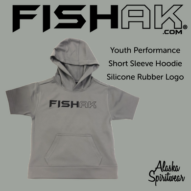FISH AK - Performance Short Sleeve Hoodie - Youth
