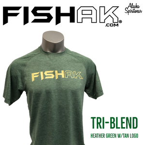 Fish AK - T-Shirt - Triblend - Adult