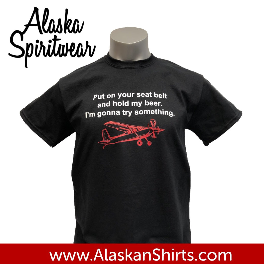 Airplane - Put on your seat belt and hold my beer - Tri-Blend - Adult T-Shirt