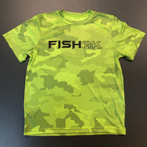 Fish AK - Hex Camo - Performance T-Shirt - Youth