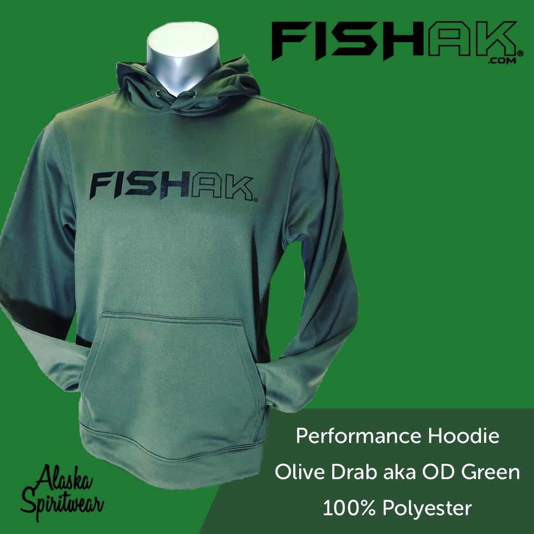 FISH AK - Performance Hoodie - Adult – Alaska Spiritwear, LLC - FishAK