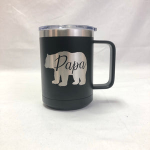 Papa Bear - 15oz Stainless Camp Mug
