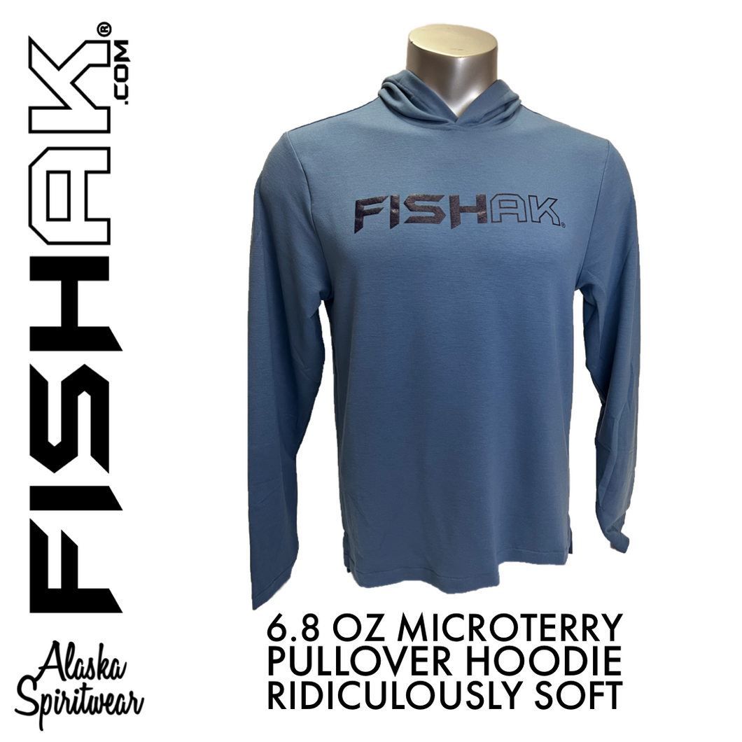 FISH AK - Microterry Tri-Blend Pullover Hoodie