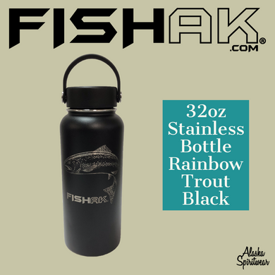 FISH AK - Rainbow Trout - 32oz Stainless Water Bottle