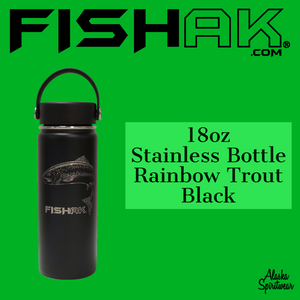 FISH AK - Rainbow Trout - 18oz Stainless Water Bottle
