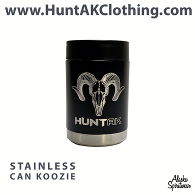HUNT AK - Sheep Skull - 12oz Stainless Can Koozie