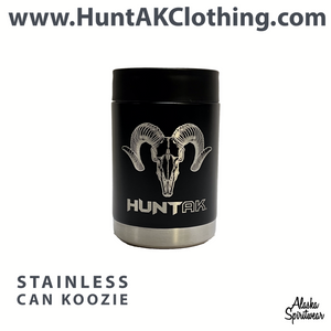 HUNT AK - Sheep Skull - 12oz Stainless Can Koozie