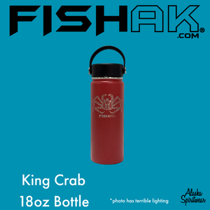 FISH AK - King Crab - 18oz Stainless Water Bottle